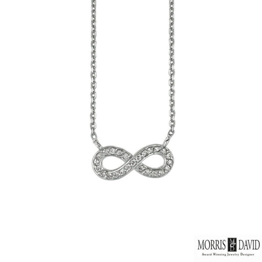 0.15 Carat Natural Diamond Infinity Necklace